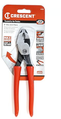 CRESCENT - Plier, 8, Slip Joint, Dipped Handle (HTZ28)