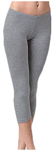 JADEA - Leggings Donna Modello Capri Art. 4266 – in Fresco Cotone Stretch Traspirante, vestibilità Comoda ed Elasticizzata, Ideale per Outfit Estivi, Sportivi e Casual, Grigio, L