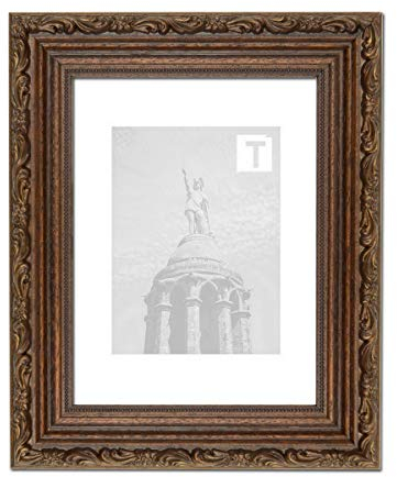 Barock-Bilderrahmen Josephine Nussbraun 50 x 70 cm Echtglas klar 2mm eizigartiges Design