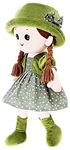 iNelihoo Abziehbar Stoffpuppe Mädchen Plüschpuppe Plüschtier Prinzessinnenpuppe Mädchen Weiche Puppe Mädchen Dekoration Begleiten Spielzeug Plüschpuppe rosa 35 cm Geschenk zur Geburt Weihnachten