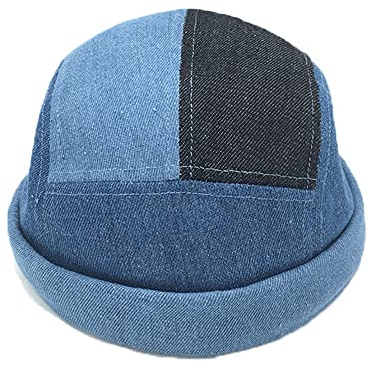 YAMEE Hatt män dockmössa män kvinnor dockare mössa sjömansmössa hamnhatt herrhatt bikerkeps hatt vandringsmössa sjömanskeps (justerbar huvudomkrets), XA-262/blå, one size