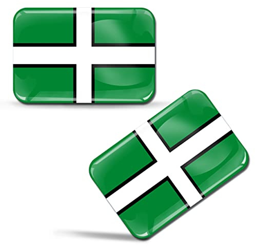 SkinoEu Devon Flag Sticker for Car Motorcycle 3D 2 Pack F 190