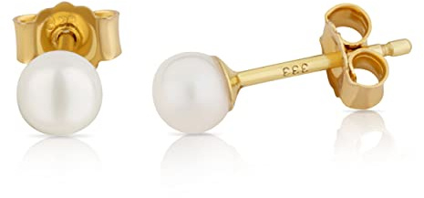 NKlaus Ohrstecker mit Süßwasserperle Ø8,5mm, 333er Gelbgold, 2 Stück