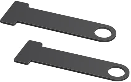 Cinturino universale per casco D-Ring Lock in acciaio inox moto anello di serratura, nero 2 pezzi