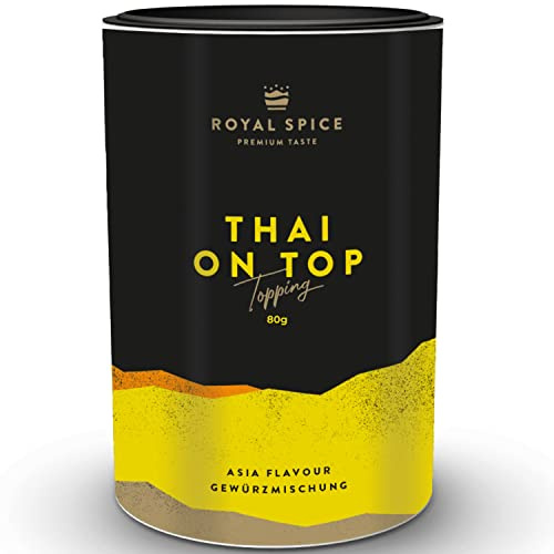 Royal Spice Thai on Top 80g - Asiatische Gewürzmischung mit asiatischen Aromen & intensivem Crunch - Perfektes Topping Asia Gewürz als Wok Gewürz und für Reis, Sushi, Gemüse & Thunfisch