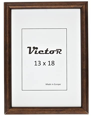 VictoR Bilderrahmen braun 13x18 cm David - Leiste 14x17mm - Fotorahmen vintage - Shabby Chic Deko