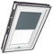 Tenda Oscurante Originale Roto ZRV - Guide di Scorrimento Laterali Bianco - per Finestre da Tetto delle Serie R6/R8, i8 e Classic 64/84 - Dimensioni 094/098 | 09/09 - Colore del Tessuto Grigio Scuro