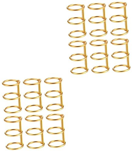 MAGICLULU 12stücke Teiliges Binderinge Für Lose Goldene Buchbinderinge Für -notizbuch Kalender Berichte Praktische Einfache Handhabung Mit Sicherem Verschlussdesign