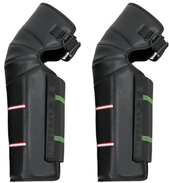 rockible Ginocchiere per Moto, Ghette per Gambe Antivento per Moto, Protezioni per Ginocchiere, Copri Leggings Caldi, Riflettore in Pelle PU