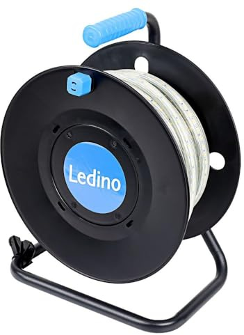 Ledino LED-Lichtband Wickede 25 m neutralweiß 4000K ? 32.500 lm, 600W, 180 LEDs/m, IP65 ? Hochleistungs LED-Lichtkette für Baustellen, Events, Hallen & Außenbereiche, professionelle Beleuchtung