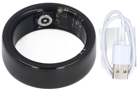 Smart Health Ring, Bluetooth Sömnövervakningsringar Stegräkningsring IP68 Vattentät Smart Ring Fitness Tracker med APP Smart Rings (21,5 mm/0,85 tum)