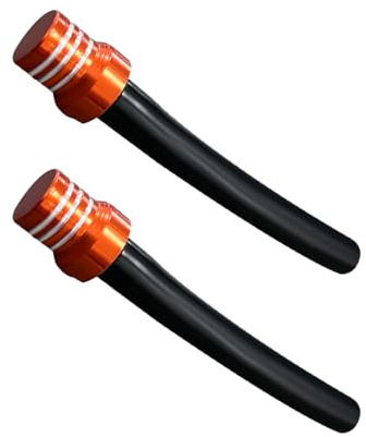 Gasedin 2 tapas de tanque de combustible de gas para manguera de respiración, tubo de ventilación de tanque unidireccional CNC con válvula de ventilación de aluminio, universal para ATV, Quad