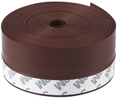 Silicone Sottoporta Con Adesivo 45mm x 10M Strisce di Guarnizione Autoadesive Protezione Freddo Protezione Suoni per porta e porta in vetro