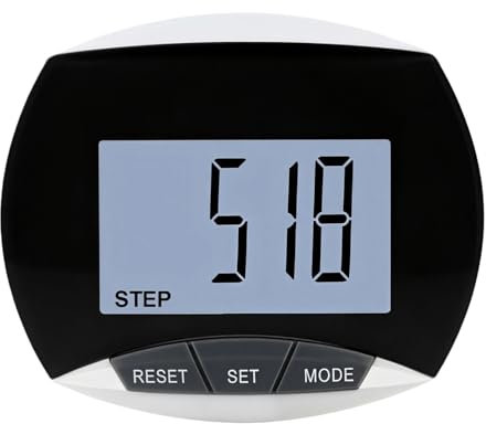 Portable 3D Pedometer With Large Lcd, Step And Calorie Counter For Fitness, Compact Clip-On Digital Tracker For Walking, Running, And Seniors