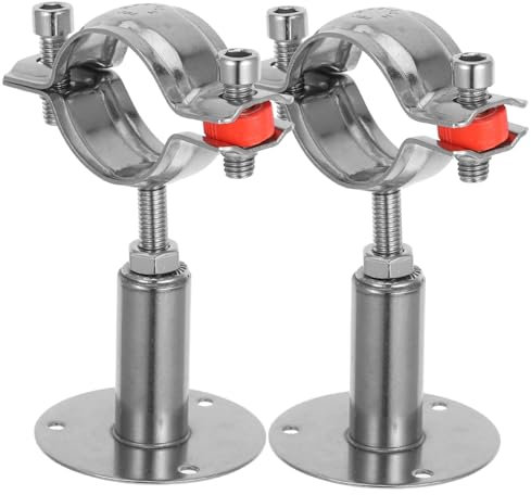 iplusmile Adjustable Pipe Support Bracket Wall Mount Ceiling Mount Pipe Supports Stainless Steel Material 42-45mm Hanger