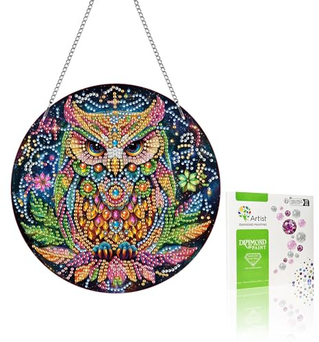 VAIIEYO Owl Diamond Art Hanging Ornament,Pearl Art Kits for Adults