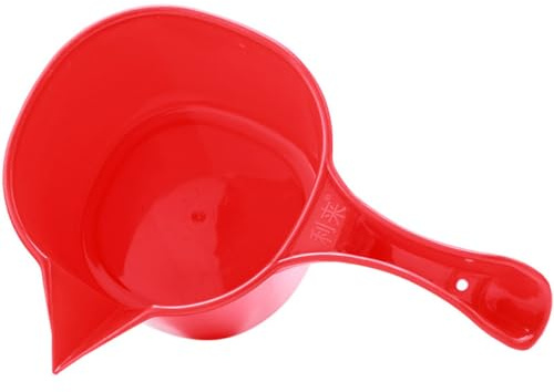 Uonlytech Louche à Eau Plastique Rouge Manche Épais Long – Plongeur D'eau Multifonction – Ustensile la Cuisine et Bain – pour Lavage, Arrosage et Poterie – Usage Domestique Polyvalent