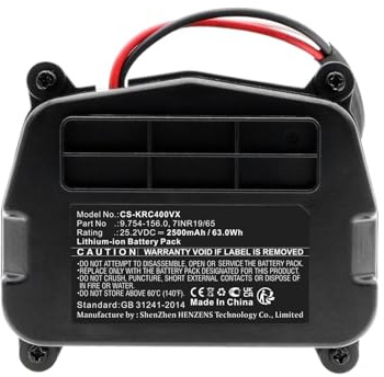 Batteria Di Ricambio Agli Ioni Di Litio Da 25,2 V 2500 MAh 9.754-156.0 7INR19/65, Compatibile Con Karcher VC4, Accessori For Aspirapolvere