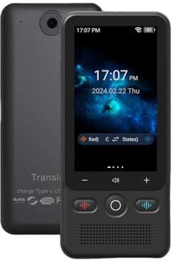 VBESTLIFE Appareil de Traduction Vocale, Traducteur WiFi Hors Ligne en Ligne avec écran 2,8 Pouces, Appareil Photo 5 MP, Prend en Charge 160 Langues D'enregistrement de Traduction de