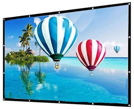 SMELEDFCFK Telo Proiettore Portatile Home Cinema Schermo Proiettore All'aperto Schermo Proiezione 200 Pollici 300 Pollici per Film da Campeggio Videoproiezione Riunione(300inch-4:3)