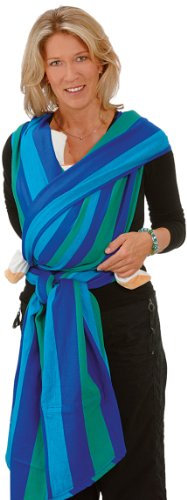 Hoppediz gewebtes Baby-Tragetuch ab Geburt, 100% Baumwolle, Curacao 4,60 m