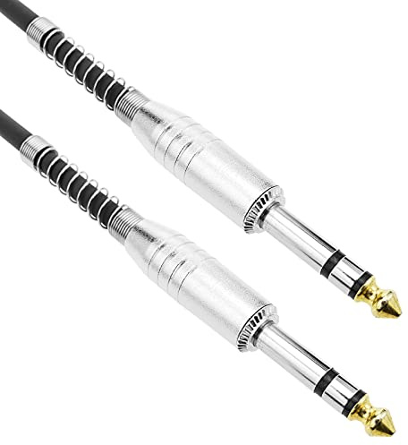 BeMatik - Strumento Microfono Stereo Cavo Audio Jack 6,3 Millimetri TRS Maschio a 5m Maschio
