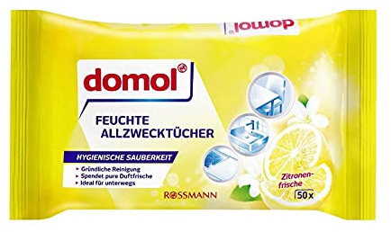 Domol Humidity all Purpose Wipes Citrus 1 x 50 Piece for Fast & Hygienic Cleanliness