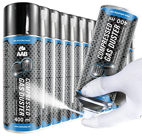 AABCOOLING Kältespray Reiniger 12 x 400ml, Druckluftspray, Eisspray für schnelles Einfrieren, einfaches Abkühlen von mechanischen und elektronischen Teilen, Kühlspray, Kühler, -50°C