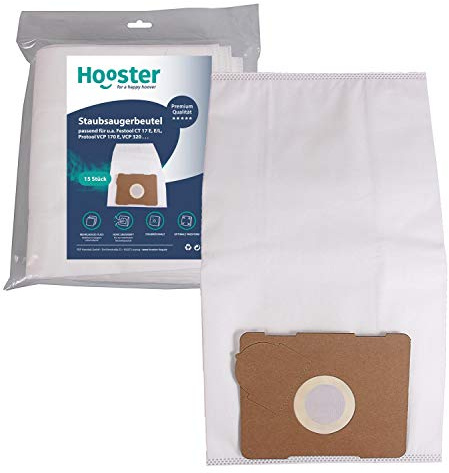 Hooster 15 Stück Staubsaugerbeutel passend für Protool VCP 170 E/L / VCP170E/L/VCP-170-E-L