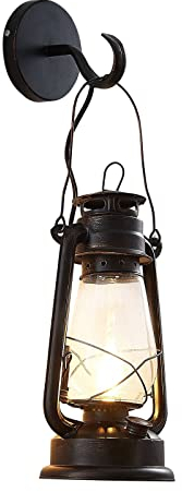 Wall Light 'Raisa' dimmable (Antique, Vintage) in Brown Made of Metal for e.g. Hallway (1 Light Source, E14) from Lindby | Wall Lighting, Wall lamp