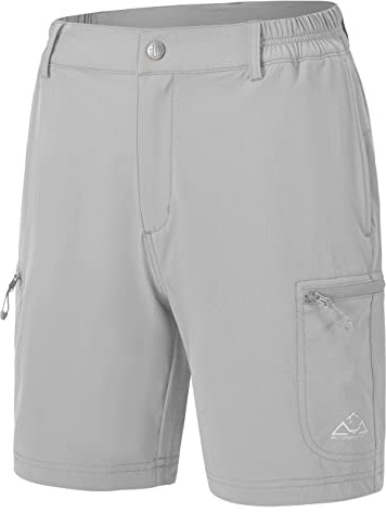 donhobo Damshorts lätta snabbtorkande ventilerande vandringsbyxor utomhus sport cargobyxor sommar Bermuda fritid korta byxor, LJUSGRÅ, L
