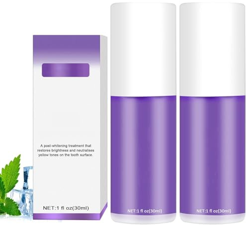 2PCS Purple Teeth Whitening Toothpaste, Tooth Stain Removal, Purple Toothpaste Protect Sensitive Teeth, Teeth Whitening Booster, Intensive Stain Remover Reduce Yellowing Teeth
