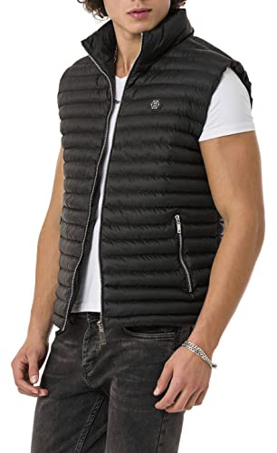 Red Bridge Herrväst med ståkrage, Bubble Vest jacka, svart, S