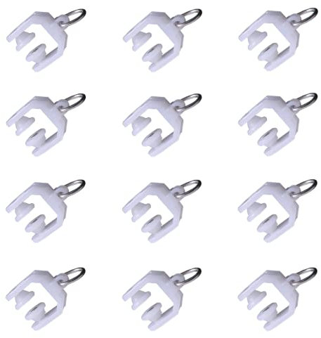 50PCS Curtain Rail Track Pulley Silent Pulley Curtain Hooks Curtain Rail Gliders for Windows Shower Curtains Room Divider DIY Mounting Accessories