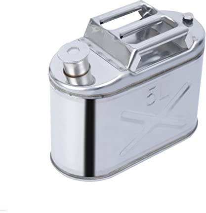 Petite capacité Jerrican en métal, Réservoir de carburant en acier inoxydable, Bidon d'essence épaissi pour les voyages autonomes en moto