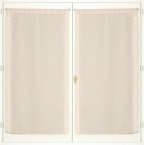 Atout Ciel Coppia di tende a rilievo con passapasta pronte da appendere, 2 x 60 x 90 cm, beige