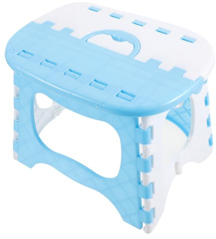 Amosfun Sgabello pieghevole in plastica piccola sedia sgabello pieghevole portatile per bagno e cucina