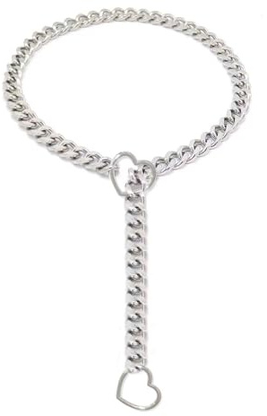 CEAeis Heart O Ring Slip Chain Necklace for Women,Loveshackles-Heart Slip Chain, Heart Slip Chain Necklace for Women,Adjustable O-Ring or Heart Slip Chain Necklace