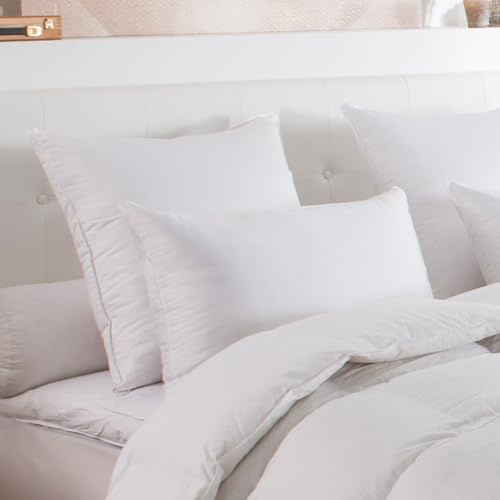 DROUAULT - Oreiller Anchorage 50x70 cm - Soutien Moelleux | Confort hôtellerie - Anti-acariens - Enveloppe Satin de Coton - Lavable 40°C