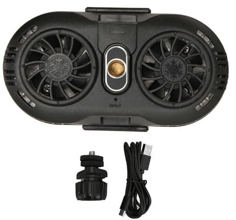 Radiador del Teléfono, Refrigerador Dual del Teléfono Móvil de la Fan para el Juego (BLACK)