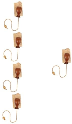 VOSAREA 5pcs Woodpecker Wooden Animal Door Stopper Decorative Entrance Sign Rustic Home Accessory