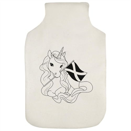 Azeeda 'Schottisches Einhorn mit Flagge' Wärmflaschenbezug (HW00038640)