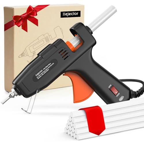 100W Fireproof Hot Glue Gun, Full Size Heavy Duty | Dual Power 100W/60W with 15pcs Large Glue Sticks 7/16, Fast Preheating Kit for Crafts, Arts, DIY & Quick Home Repairs