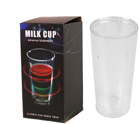 Uonguon Disappearing Milk Cup, Vanishing Dairy Pitcher, Small Trick Mug, Sturdy Design, Creative Construction, (2.68x2.68x5.91 Inches), Perfect for Comedy Performances