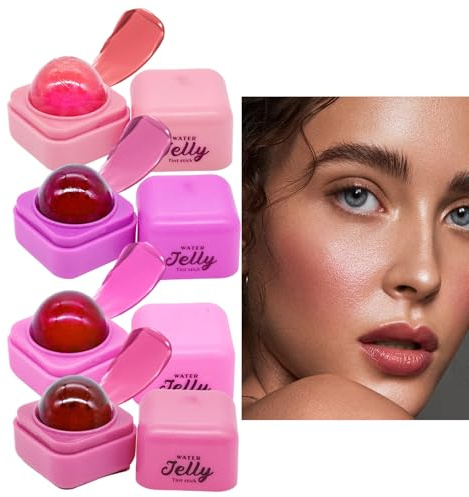 Hogvinnatil Barra Multiusos Para Mejillas Y Labios | Sombra De Ojos Cremosa En Barra - Maquillaje Hidratante De Textura Gelatinosa Duradero Para Mujer Y Mamá Uso Diario Look Natural