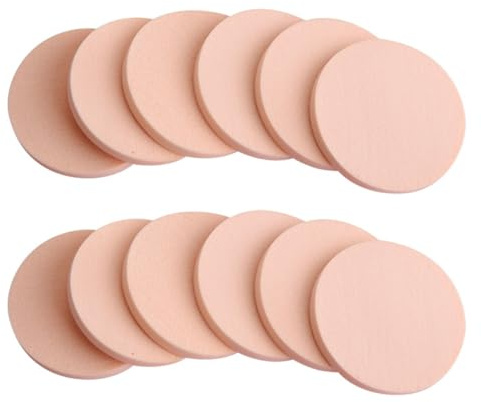CALLARON 24 Stück Runde Puderquaste Für Make-up-anwendung, Make-up-schwämme Aus Hochwertigem Material, Puderquaste Für Nasse Und Trockene Anwendung, Gesichts-make-up-schwamm Für Creme Und f