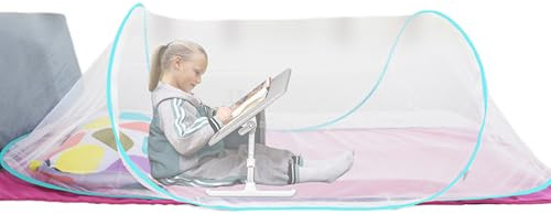 Moustiquaire pour Camping,Moustiquaire de Lit Anti-Moucherons - Moustiquaire Portable Renforcée pour Bébé Jardin Terrasse Balcon Pique-Nique Camping-Car avec Toit Fermé et Protection