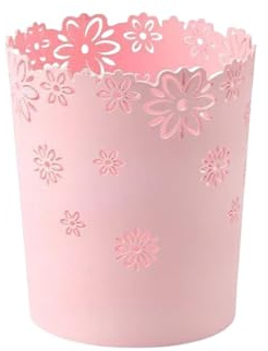 Corbeille à papier, pour bureau et maison, pour bureau, chambre d'enfant et cuisine, rose, moyen (6,1 x 7,48 x 8,86 pouces)