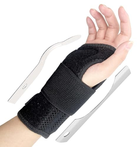 MisFun Tutore Polso Supporto Protezione Comode Tutore Tunnel Carpale Traspirante Polsiera Ortopedica Regolabile Wrist Brace per Dolori Articolari Tendinite Artrite Distorsione (Destra,M)