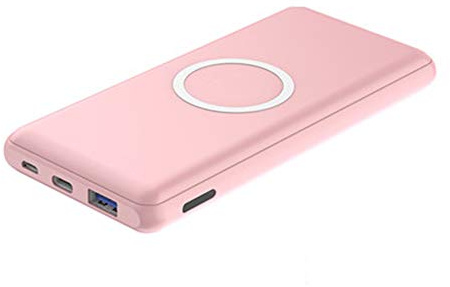 Power Bank,PowerBank Qi Wireless, 10000mAh 10W Fast Qi Wireless External Battery Pack with Dual Input (Type-C & Micro USB) Compatible XS/XR/XS Max/8/8 Plus and More Devices